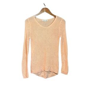 Olive + Oak salmon knit v neck sweater. Size small